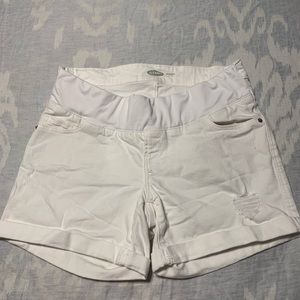 Old Navy White Maternity Shorts